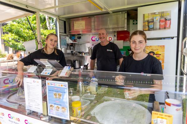 The Curled Ice Cream team at the Darwin International Laksa Festival 2021